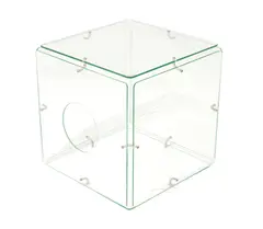 Gerald McCabe, Cube Table, for Eon Furniture, glass, chrome-plated metal
