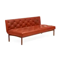 Danish Modern, Sofa, leather, teak