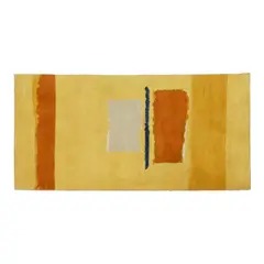 Orange Sun Box by Theodoros Stamos, wool rug, sold Jul 2023