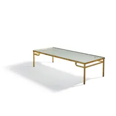 Marc Du Plantier, Occasional Table, gilt iron, glass