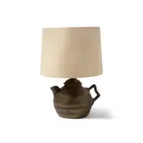 Kanne & Bessant, Table Lamp, brass, fabric shade