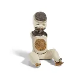 Untitled (Doll) by Michele Oka Doner, glazed porcelain, gilt porcelain, sold Jul 2023