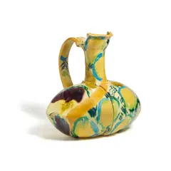 Betty Woodman, Large Pillow Pitcher, glazed earthenware, stamped 'WOODMAN' underneath handle