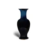 Michael Frimkess, Untitled (Large Blue Temple Vase), glazed stoneware