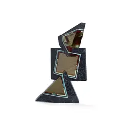 William Carlson, Untitled (from the Prägnanz Series), 1989, cast, polished and laminated glass, granite, etched 'William Carlson 1989 ©'