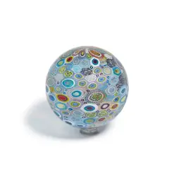 Sphere by David Patchen, blown glass with millefiori, sold Jul 2023