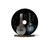 Judith Lascola, Untitled, painted, blown, etched and sand-carved glass, etched 'Judith La Scola 99'