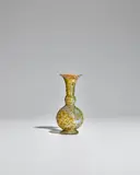 Francesco Ferro E Figlio, Small Vase, clear and opalescent glass applied with metal oxides