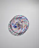 Large Dish by Salviati & C., internally decorated mottled glass with silver foil, sold Nov 2022
