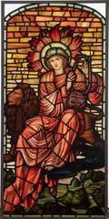 Edward Burne-Jones, Sol, An Important Window, for William Morris & Co, leaded and enameled stained glass