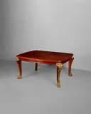 Louis Majorelle, Rare Aux Orchidee Extending Dining Table, mahogany, gilt bronze mounts
