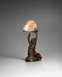 Nautilus 'Mermaid' Desk Lamp by Tiffany Studios, gilt bronze, sold Jun 2023