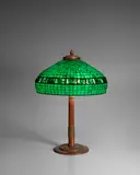 Banded Turtleback Table Lamp by Tiffany Studios, leaded glass, patinated bronze, base stamped 'TIFFANY STUDIOS NEW YORK 529', shade stamped 'TIFFANY STUDIOS NEW YORK', sold Jun 2023
