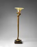 Edgar Brandt, Cobra Lamp, gilt bronze, Belgian marble