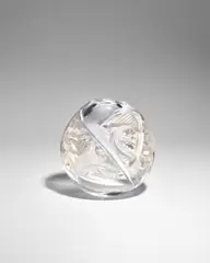 Unique Vase by Aristide Colotte, sculpted, chiseled and acid etched glass, engraved 'Colotte Nancy Piece Unique', sold Jun 2023