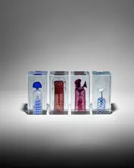 Oiva Toikka, Four Glass Block Sculptures, Four Glass Block Sculptures