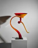 Randy Strong, Wind Bowl, blown glass, engraved 'R