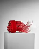 Ioan Nemtoi, Heruvim, blown glass and resin, engraved 'Nemtoi'