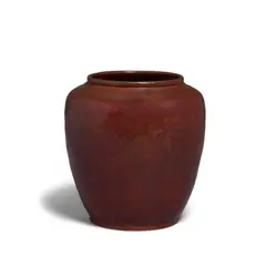 Warty Vase by Dirk Van Erp, hammered copper, with open-box San Francisco mark on the underside, sold Mar 2023