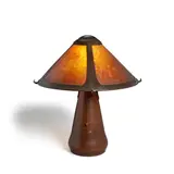 Table Lamp by Dirk Van Erp, hammered copper, mica, with open-box mark on underside of base, sold Mar 2023
