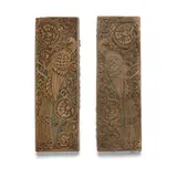 Batchelder Tile, Pair of Peacock Tiles, glazed terracotta
