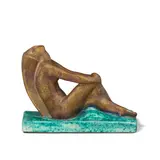 Édouard Cazaux, Seated Nude, glazed earthenware