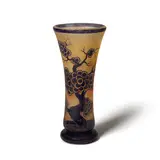 Le Verre Français, Footed Vase, cameo glass, with cameo mark 'Charder' and engraved 'Le Verre Francais'