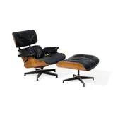 Charles and Ray Eames, 670 Lounge Chair and 671 Ottoman, laminated rosewood, black leather