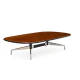 Charles and Ray Eames, Segmented Base Coffee Table, for Herman Miller, enameled steel, cast aluminum, rubber, rosewood