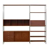 Wall Unit by Paul McCobb, walnut, aluminum, sold Mar 2023