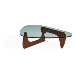 IN-50 Coffee Table by Isamu Noguchi, for Herman Miller, walnut, glass, sold Mar 2023