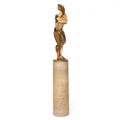 James Edward Ritchie, Untitled (Abstract Figure), gilt bronze, incised 'Ritchie' and numbered '2/8' along the base