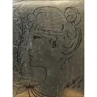 Mara Karetsos, h x 18.75, Mixed media on foil