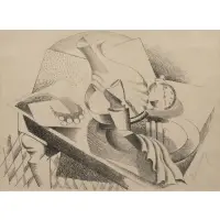 Alexander Archipenko, Still Life (Stilleben-from Die Schaffenden), Lithograph, on machine-made Butten paper