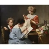 György Vastagh, Pastimes, Oil on canvas