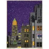 Sabra Field, Manhattan Snowfall, Woodcut