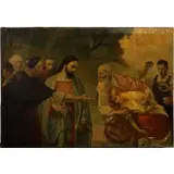 Joseph Unierzynski, Christ and a Woman Taken into Adultery, Oil on canvas