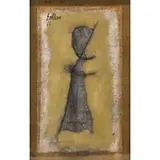 Salvatore Emblema, Untitled (Figure with Yellow Background), 1964