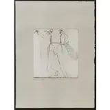 Joseph Beuys, Taucherin (The Female Diver) [from Suite Zirkukationszeit- 'Circulation Time'], Etching on thin paper, mounted on grey laid paper