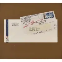 Ray Johnson, Untitled (Albert Fine's Spit), Letter Collage with felt pen