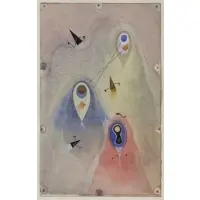 Untitled (Geometric Abstract) by George Franklin, Gouache on paper, sold Sep 2026
