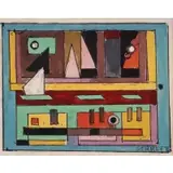 Rolph Scarlett, Untitled ('Geometric Bookshelves'), Mixed media