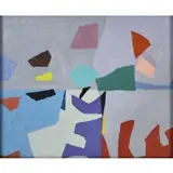 Richard Crist, Arrangement with Horizon, Oil on canvas