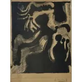 Frank Lobdell, Untitled (Black + White Abstract), Lithograph