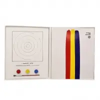 Jasper Johns, Target (from Technics and Creativity-MoMA), 1970-71, Offset lithograph with three watercolor cakes and brush on paperboard