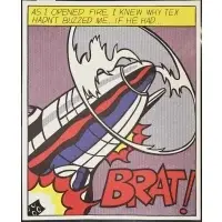 Roy Lichtenstein, As I Open Fire (triptych panel 1), Offset lithograph in color