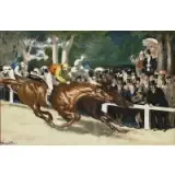 Louis Anquetin, 'Les Chasses or L'Outsider (The Races or The Outsider), Lithograph in colors