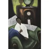 James Atkins, Artist in Chair, Acrylic on canvas