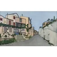 Denis Paul Noyer, Bonnieux en Provence, Oil on canvas