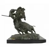 Clemente Spampinato, Buffalo Hunt, Large bronze sculpture